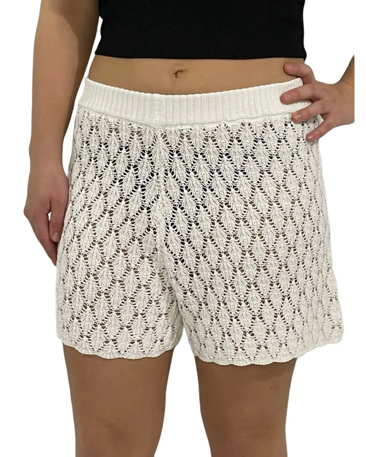 Short en tricot blanc - Mandarine & Co.