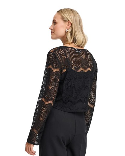 Cardigan en dentelle noir - Fransa