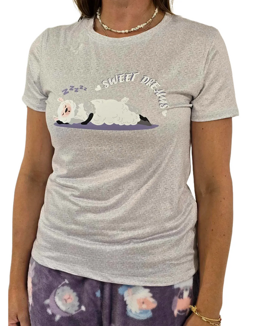 T-shirt de pyjama gris - Mandarine & Co.